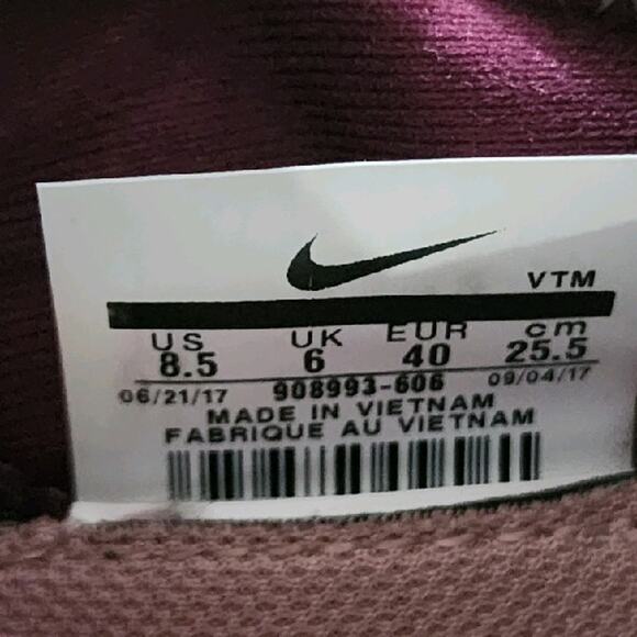 Nike Air Max Sequent 3 Sz 8.5 Womens 008995 Burgundy Bordeaux Running Sneakers - Picture 8 of 9